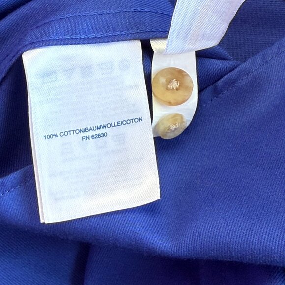Lands End Blue Short Sleeve Button-Down Shirt Mens XL Regular Fit 100% Cotton - Picture 8 of 8